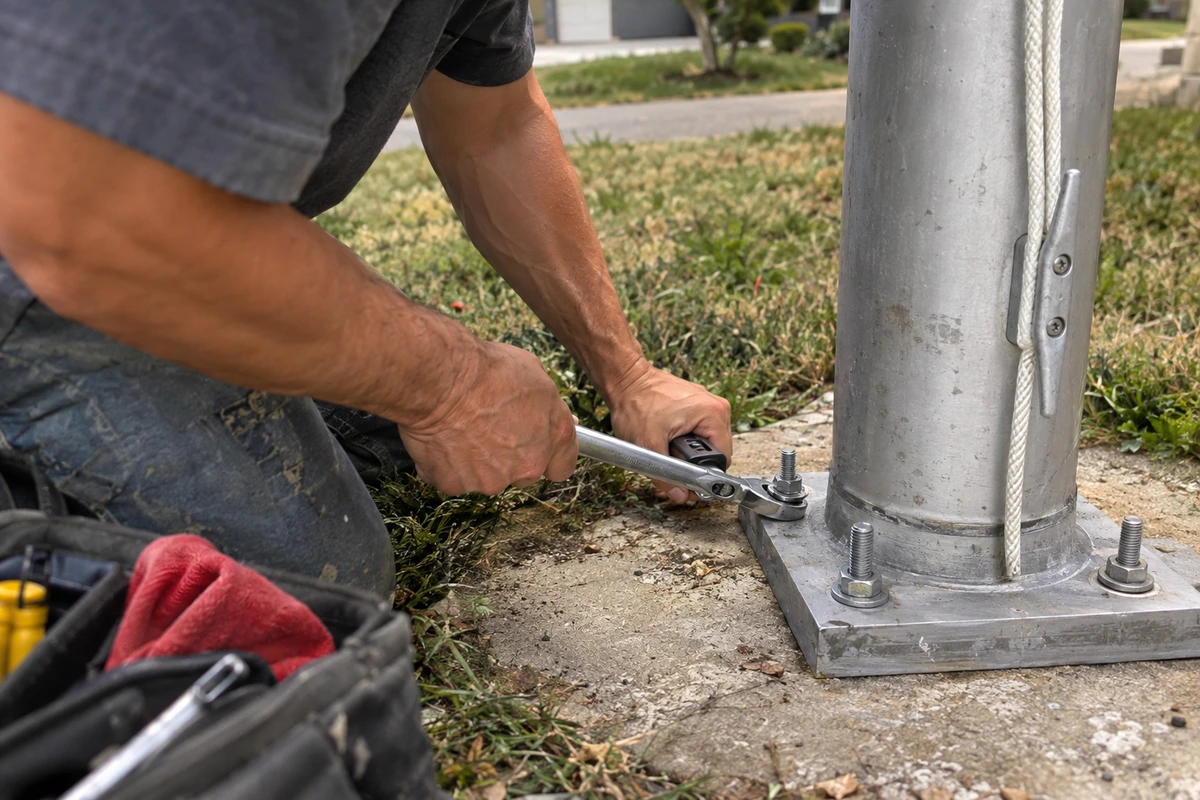 Flagpole installation and repair contractor